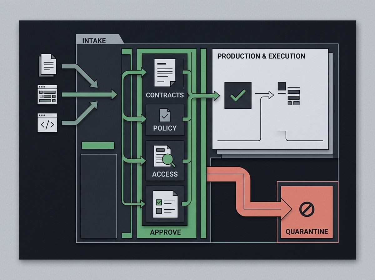 Shift-left governance principle illustration.